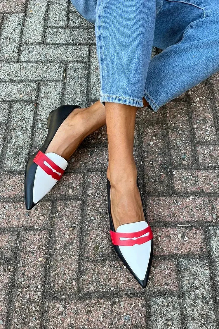 Tone Pointed Slippers