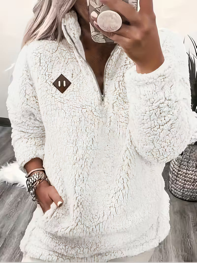 Elegant Long Sleeve Zip-Up Jacket
