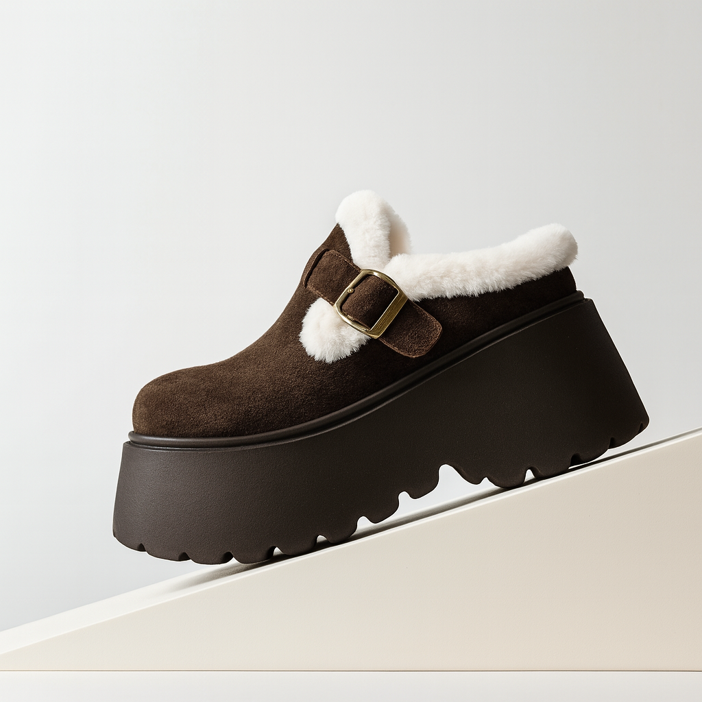 Emery Shearling Platform Clogs