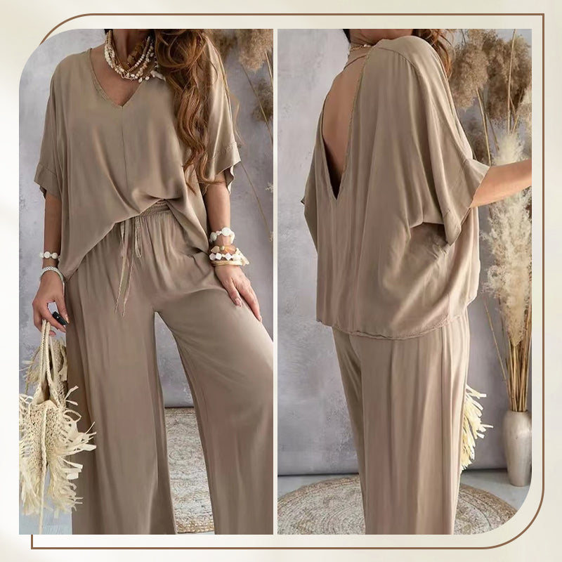 Women's Casual Loose Solid Color Suit