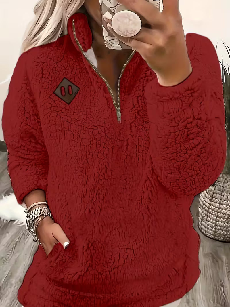 Elegant Long Sleeve Zip-Up Jacket