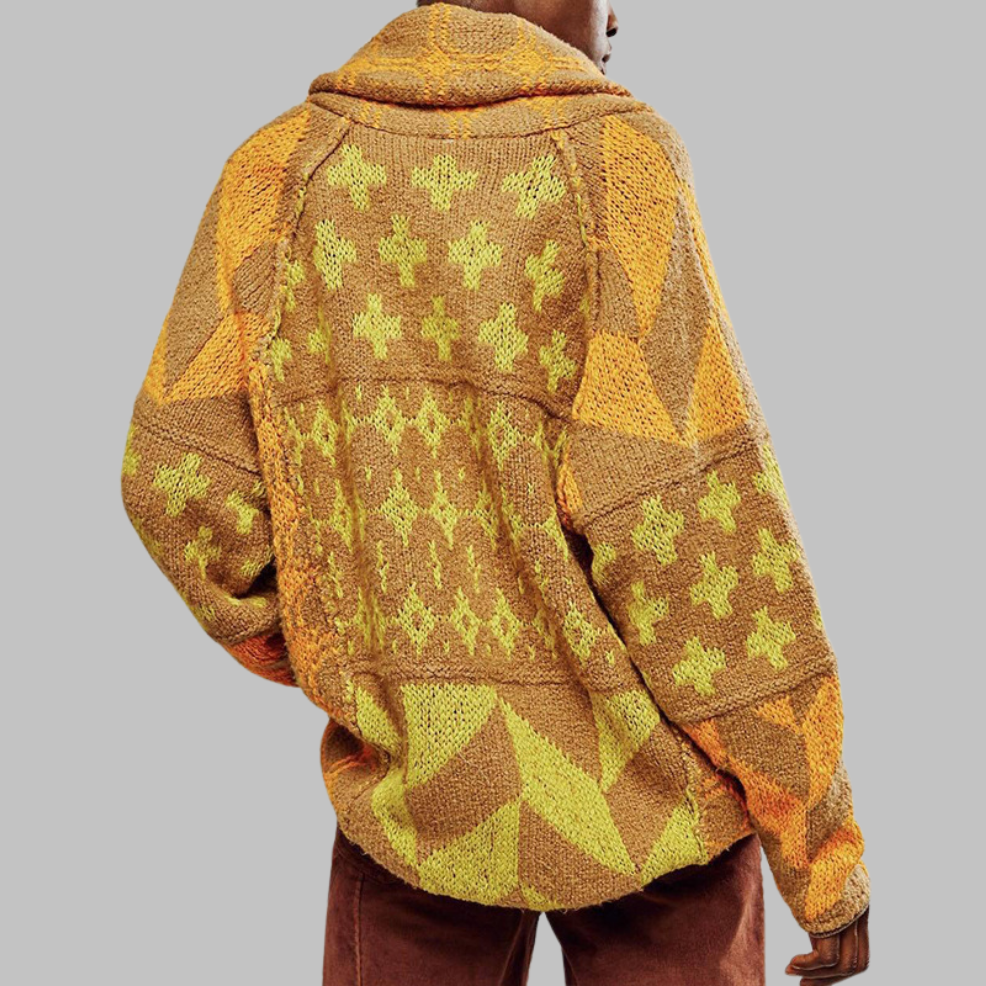 PORTIA™ - Vintage Button-Down Collar Long Sleeve Oversized Cardigan