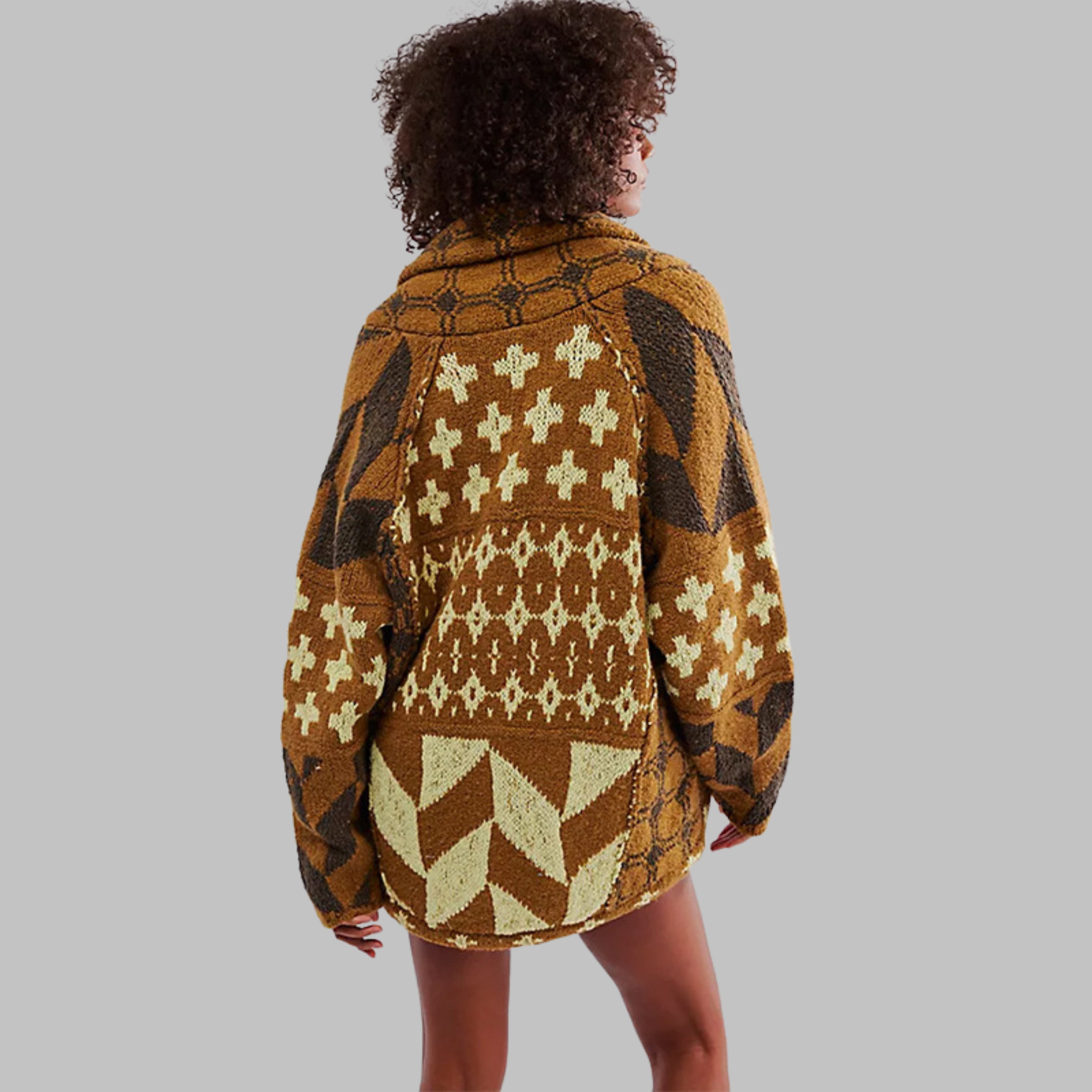 PORTIA™ - Vintage Button-Down Collar Long Sleeve Oversized Cardigan