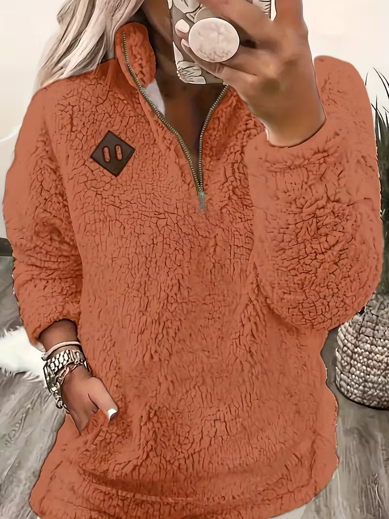 Elegant Long Sleeve Zip-Up Jacket
