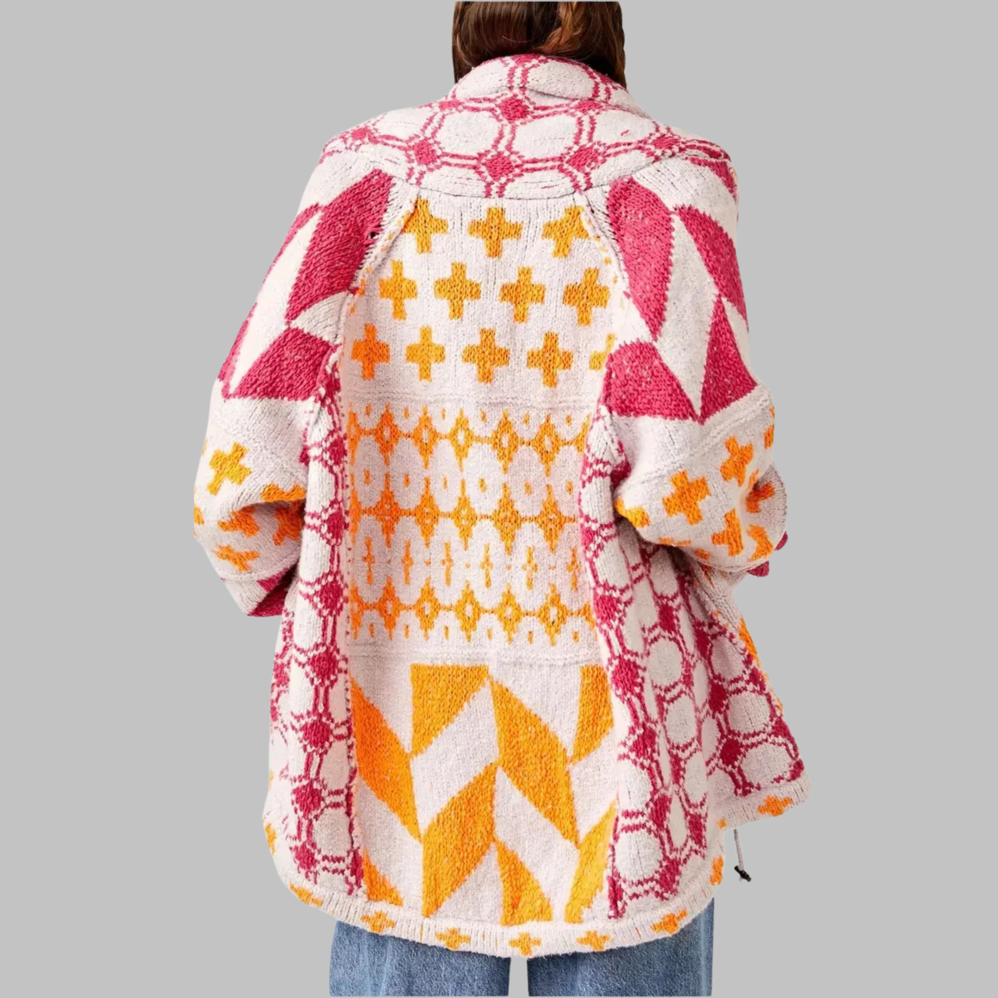PORTIA™ - Vintage Button-Down Collar Long Sleeve Oversized Cardigan