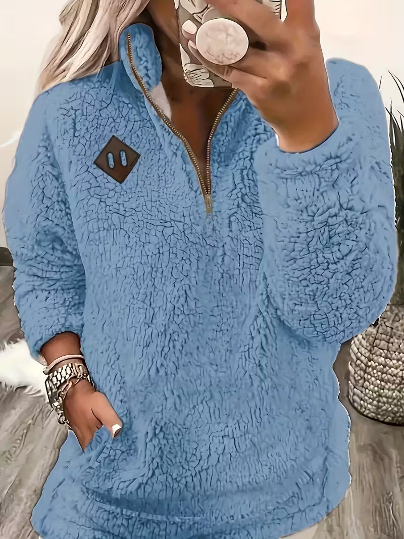 Elegant Long Sleeve Zip-Up Jacket