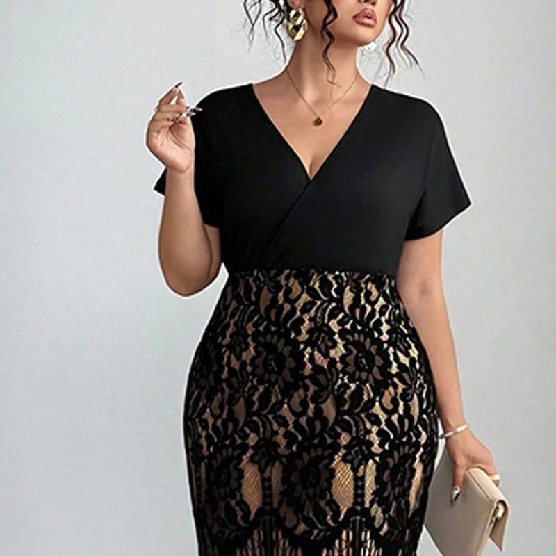 Women's Casual Fashion V-Neck Dress