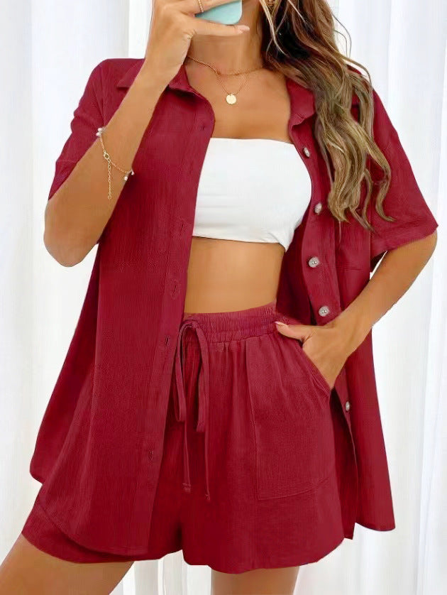 Celina Button-Up Two-Piece Set