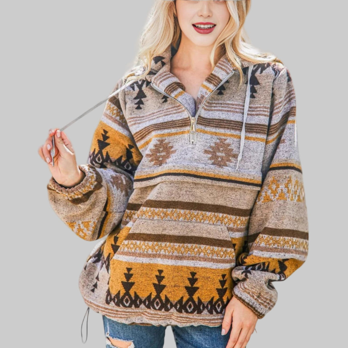 SAKU™ - Comfy Oversized Zip-Up Long Sleeve Hoodie Sweatshirt