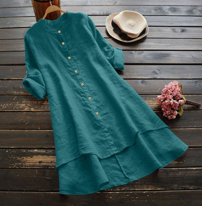 Juna Cotton-Linen Button Shirt