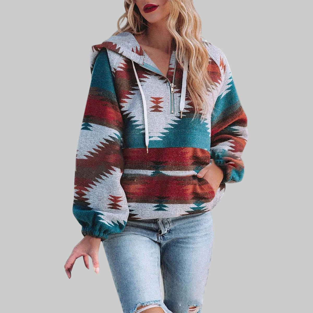 SAKU™ - Comfy Oversized Zip-Up Long Sleeve Hoodie Sweatshirt