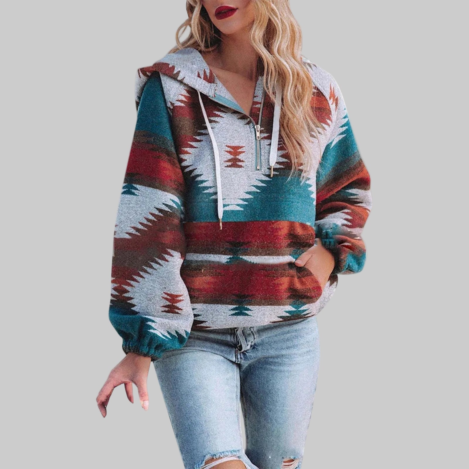 SAKU™ - Comfy Oversized Zip-Up Long Sleeve Hoodie Sweatshirt