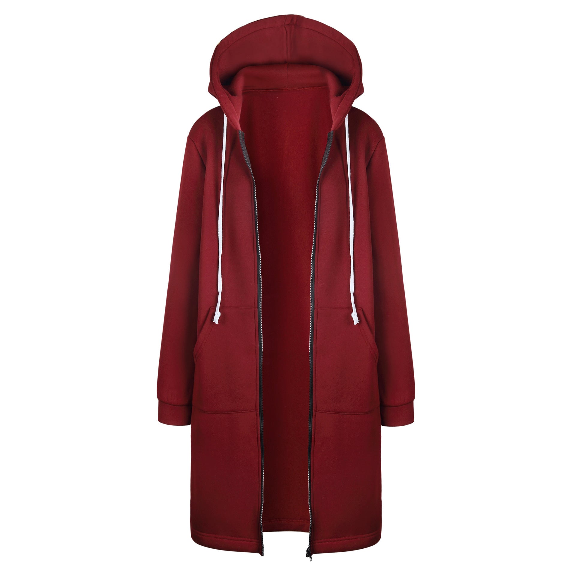 Danica Mid-Length Hooded Zip Sweatshirt