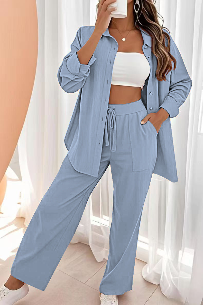 Celina Button-Up Two-Piece Set