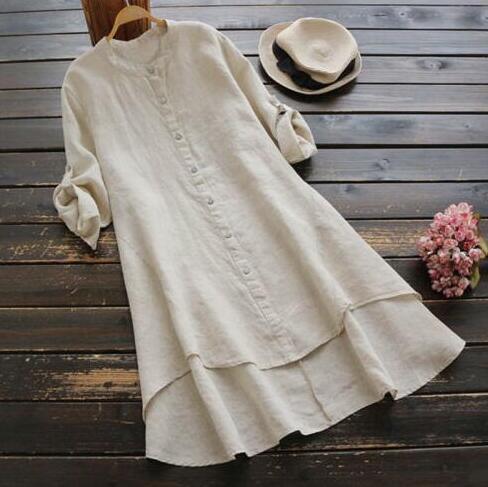 Juna Cotton-Linen Button Shirt