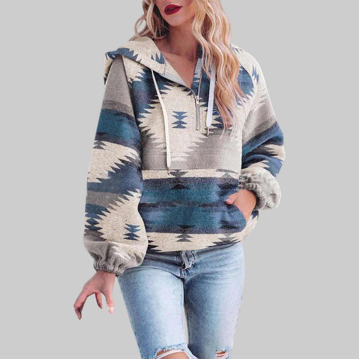 SAKU™ - Comfy Oversized Zip-Up Long Sleeve Hoodie Sweatshirt