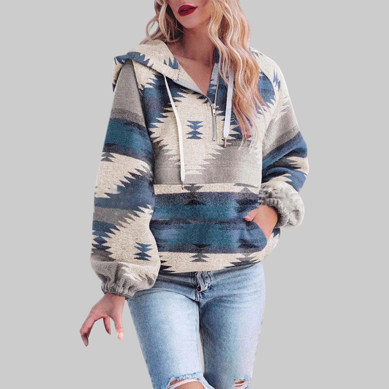 SAKU™ - Comfy Oversized Zip-Up Long Sleeve Hoodie Sweatshirt
