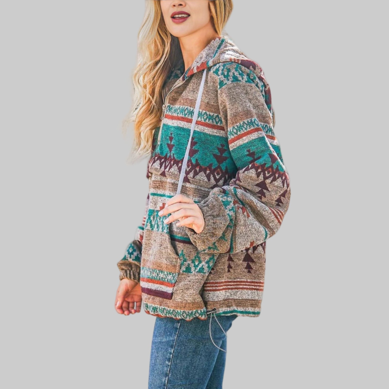 SAKU™ - Comfy Oversized Zip-Up Long Sleeve Hoodie Sweatshirt