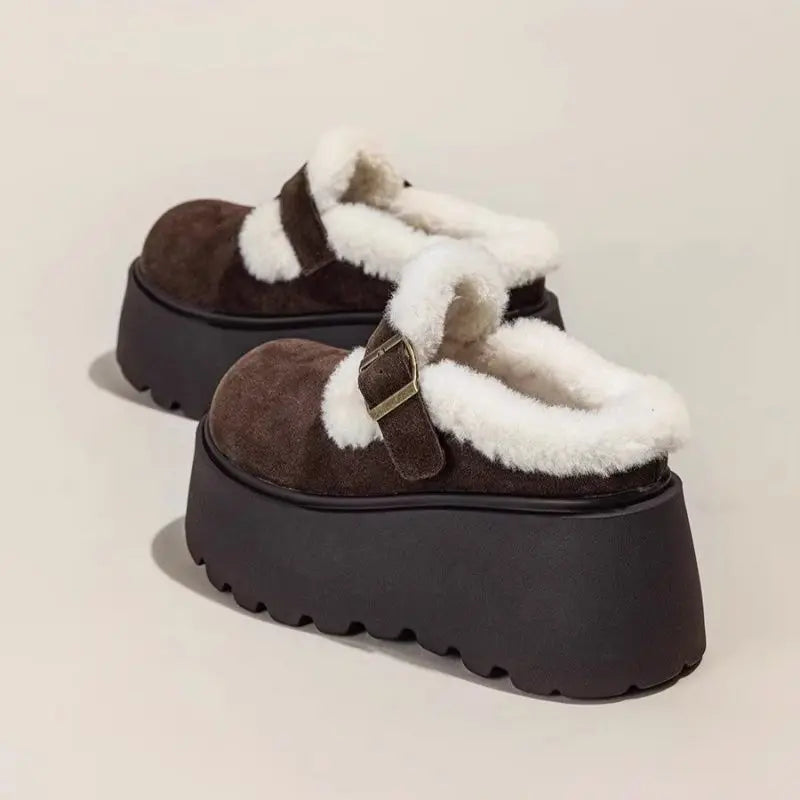 Emery Shearling Platform Clogs