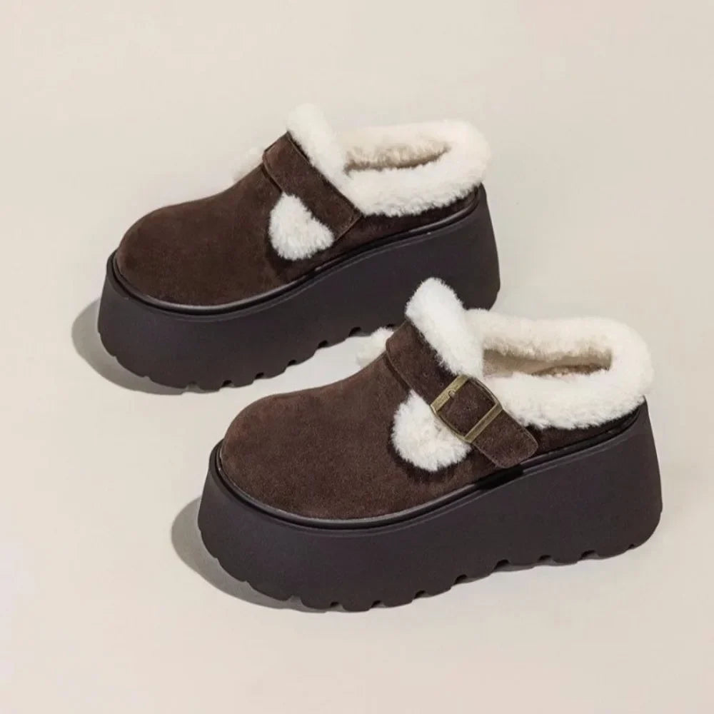 Emery Shearling Platform Clogs