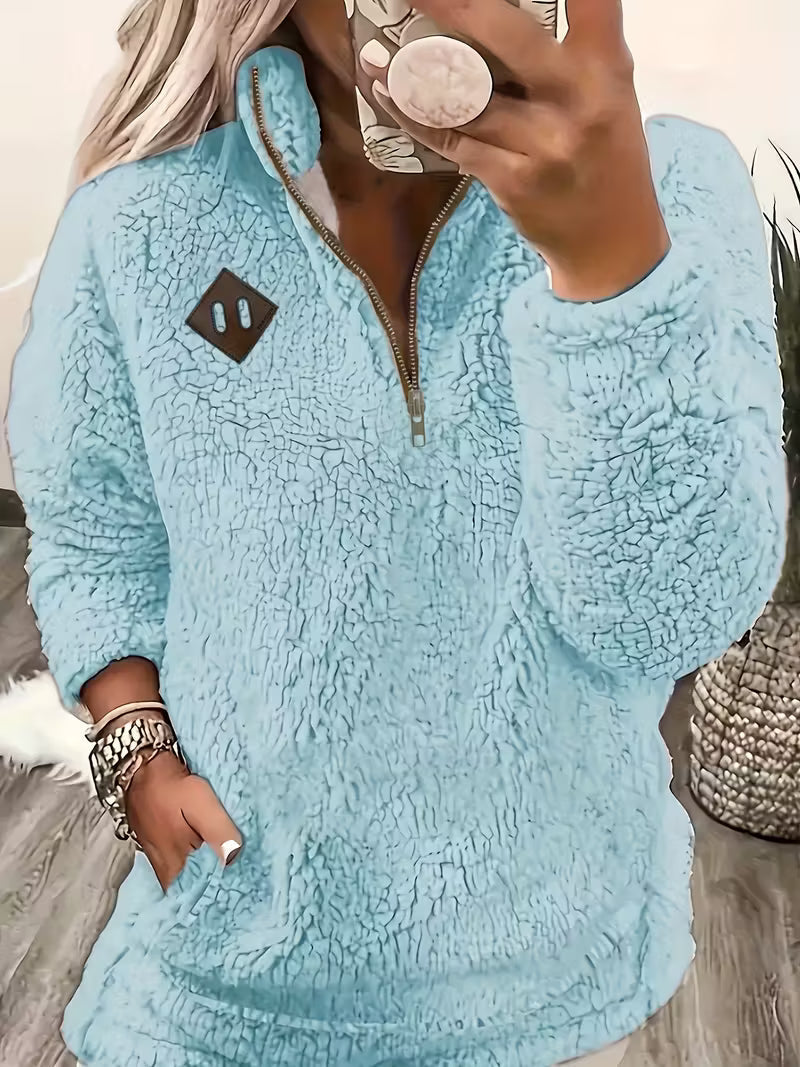 Elegant Long Sleeve Zip-Up Jacket