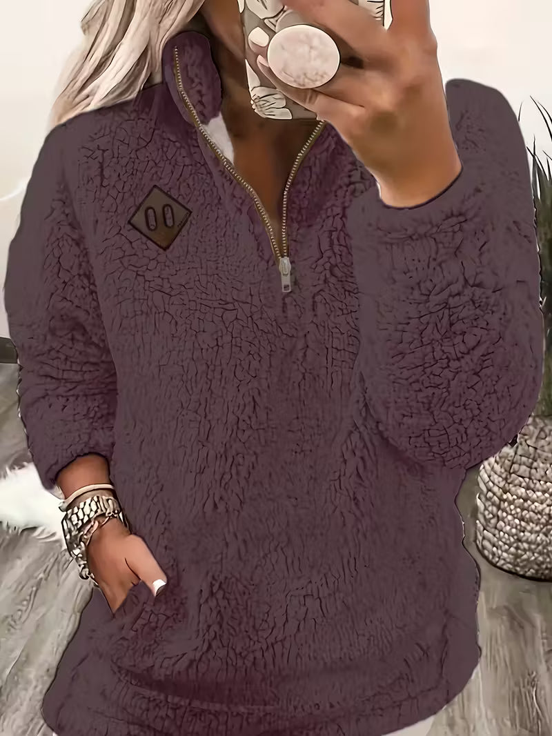 Elegant Long Sleeve Zip-Up Jacket