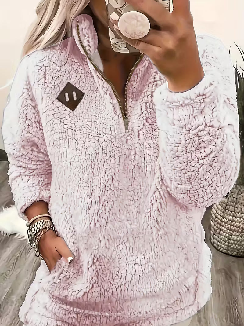 Elegant Long Sleeve Zip-Up Jacket