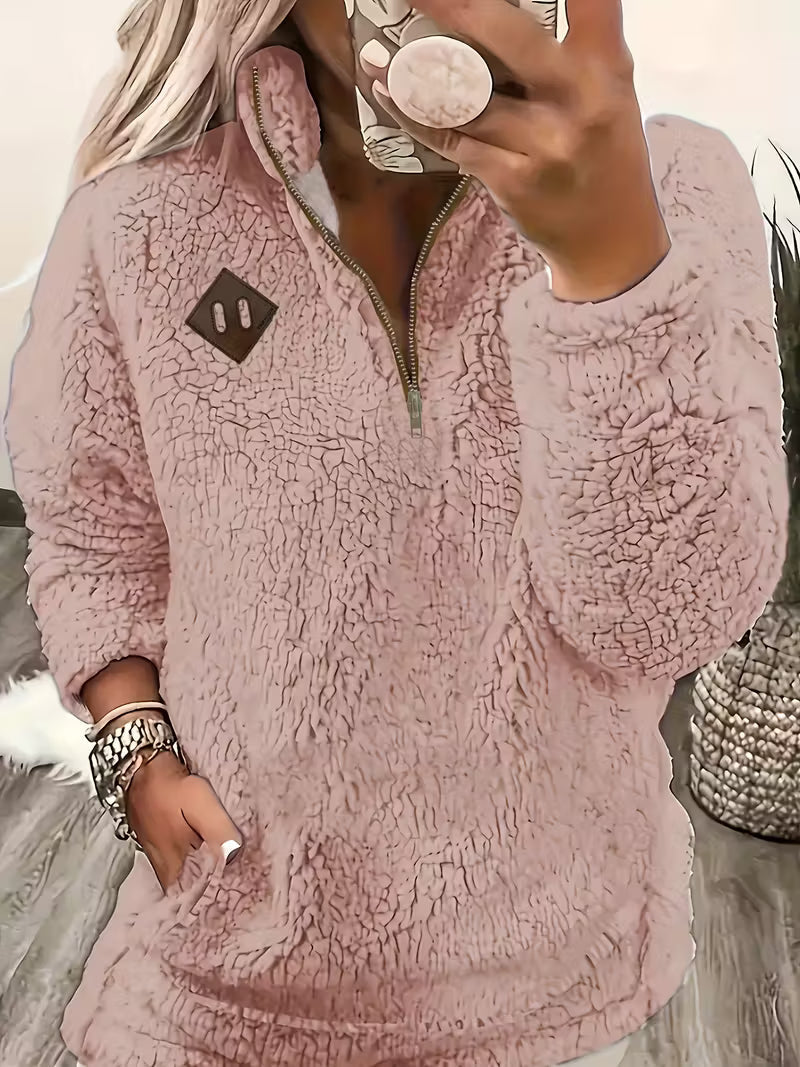 Elegant Long Sleeve Zip-Up Jacket