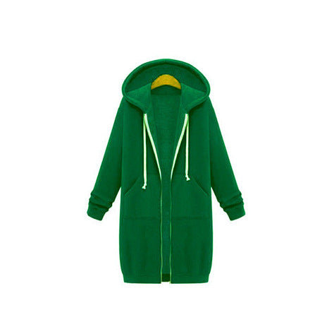 Danica Mid-Length Hooded Zip Sweatshirt