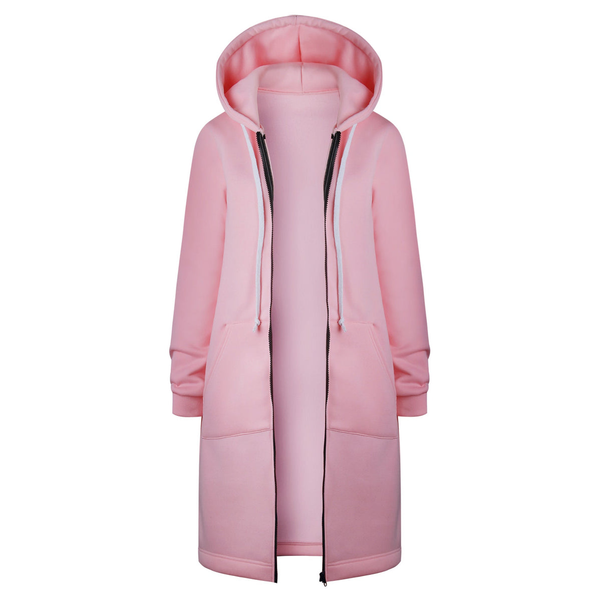 Danica Mid-Length Hooded Zip Sweatshirt