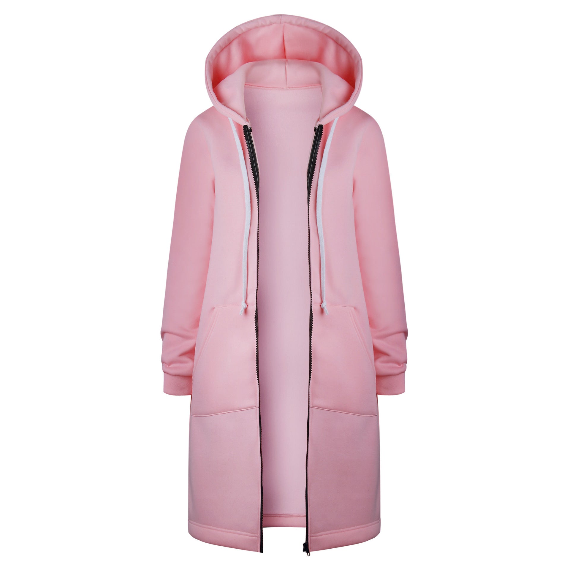 Danica Mid-Length Hooded Zip Sweatshirt