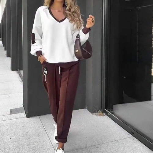 Block Pullover Hoodie & Jogger Pants Set
