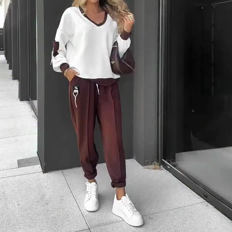 Block Pullover Hoodie & Jogger Pants Set