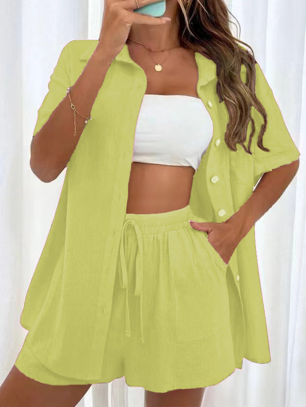 Celina Button-Up Two-Piece Set